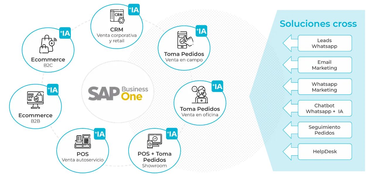 canales de ventas para SAP