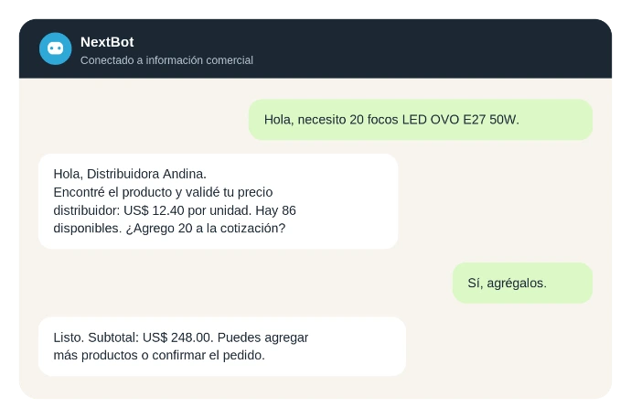 Bot IA reconoce al cliente