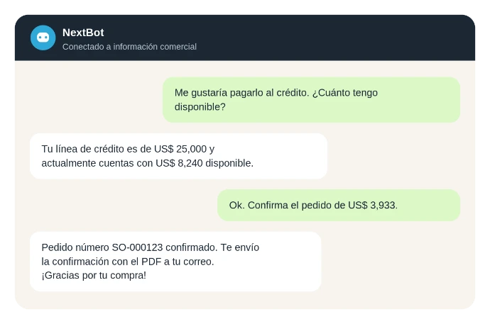 Toma pedidos B2B por whatsapp