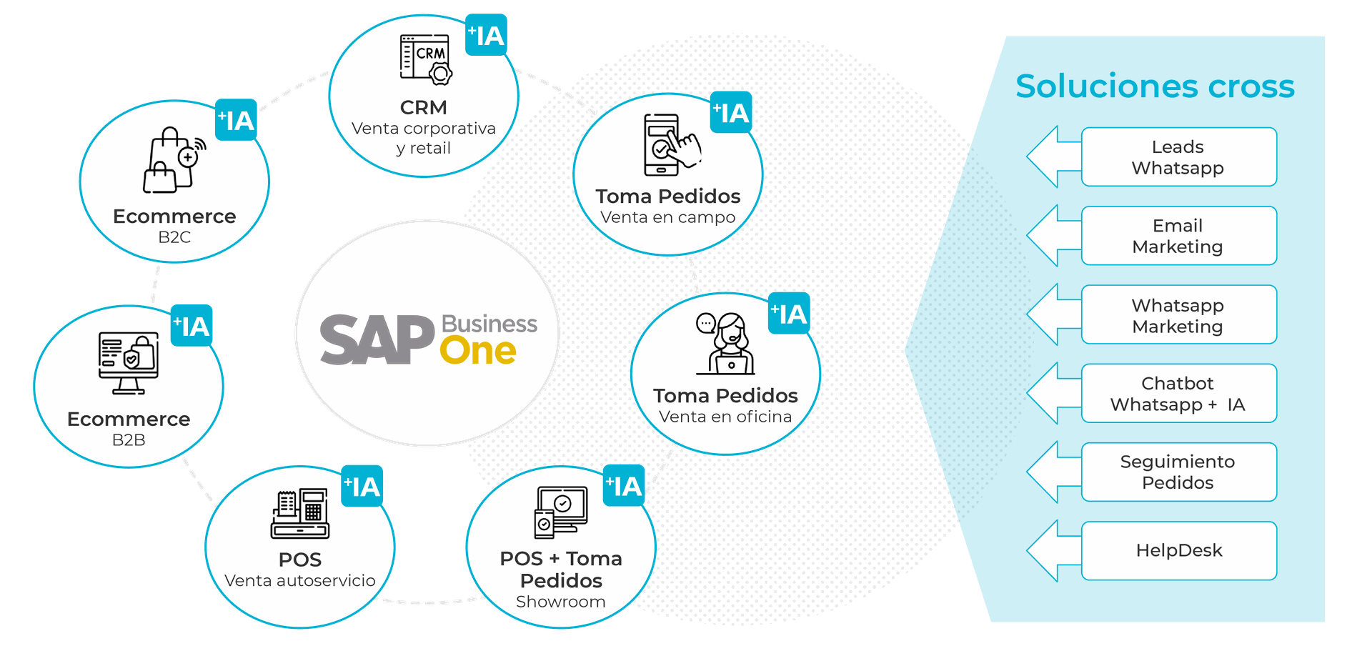 canales de ventas para SAP